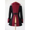 Women Steampun Costume Burning Man Victorian Pirate Black Military Jacket 